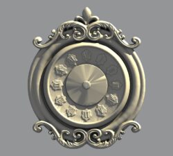 Часы с римскими цифрами 3d модель