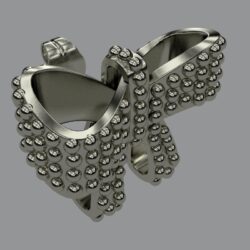 Серьга гвоздик 3d
