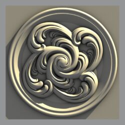 Розетка завитая круглая